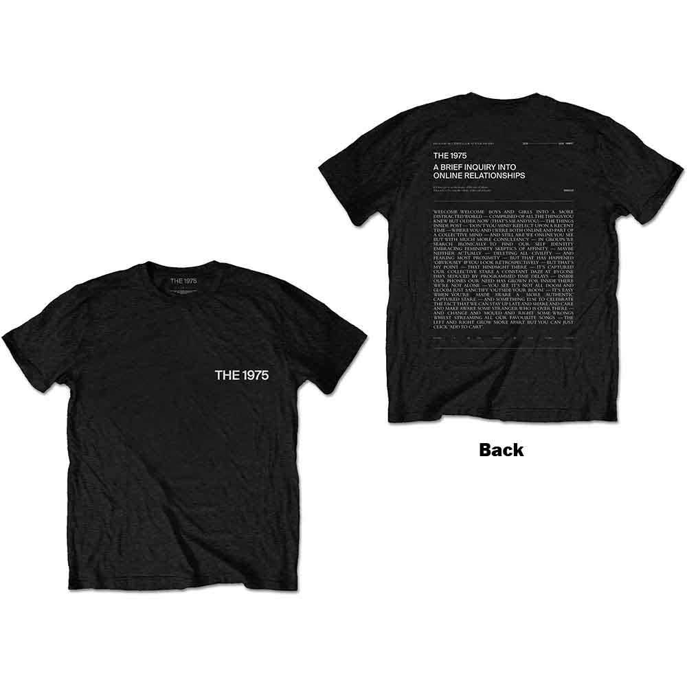 The 1975 Unisex T-Shirt: A Brief Inquiry (Black) (Back Print)
