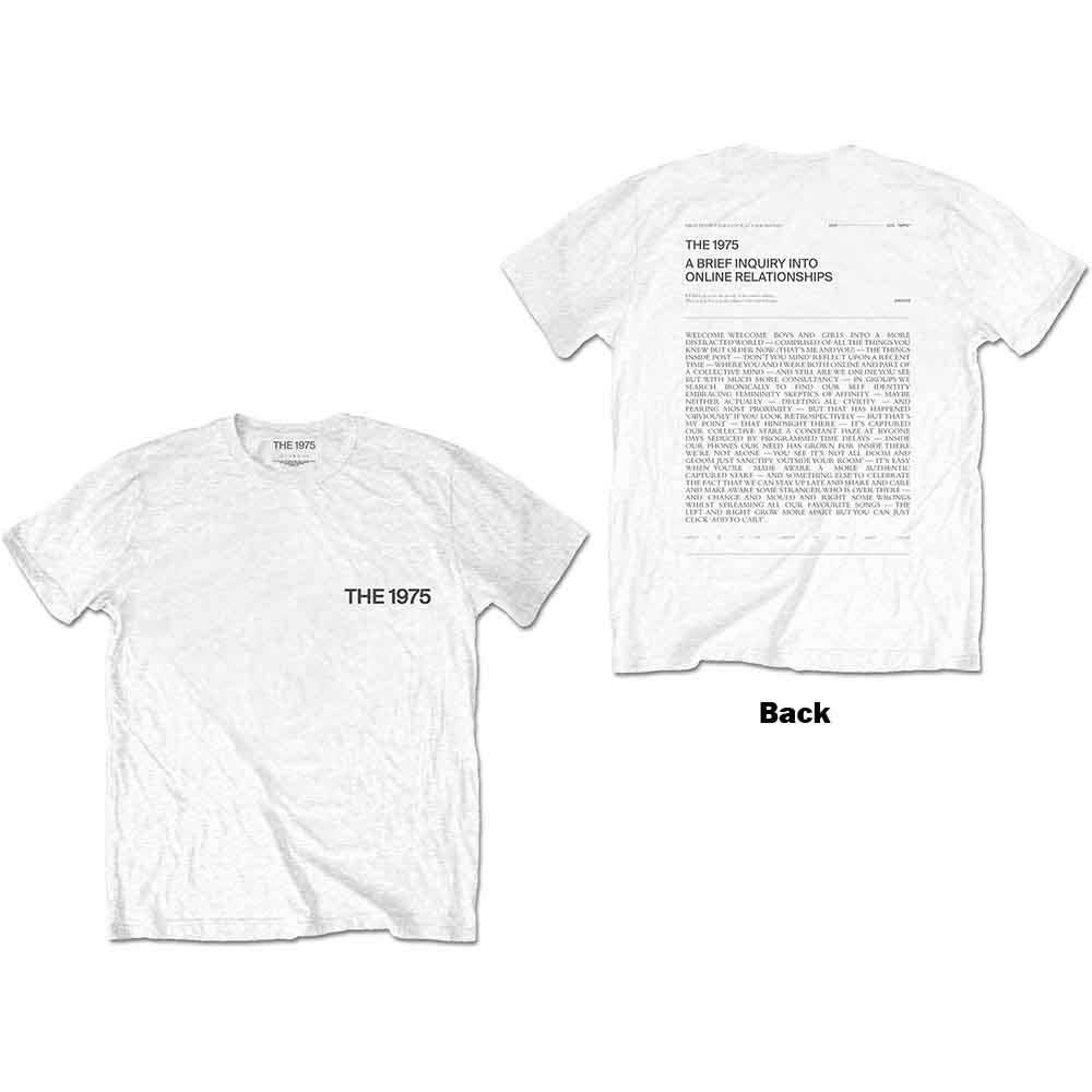 The 1975 Unisex T-Shirt: A Brief Inquiry (White) (Back Print)