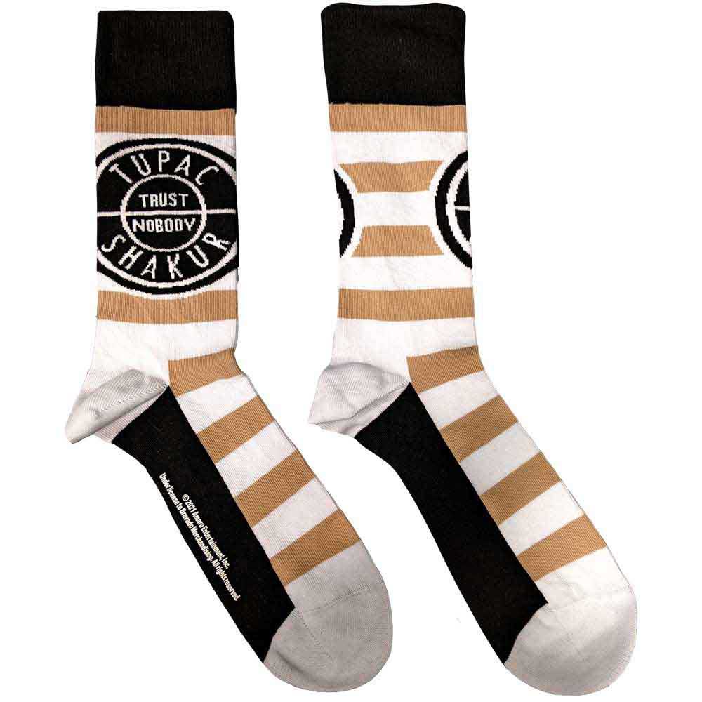 Tupac Unisex Ankle Socks: Trust Nobody (White) (UK Size 7 - 11)
