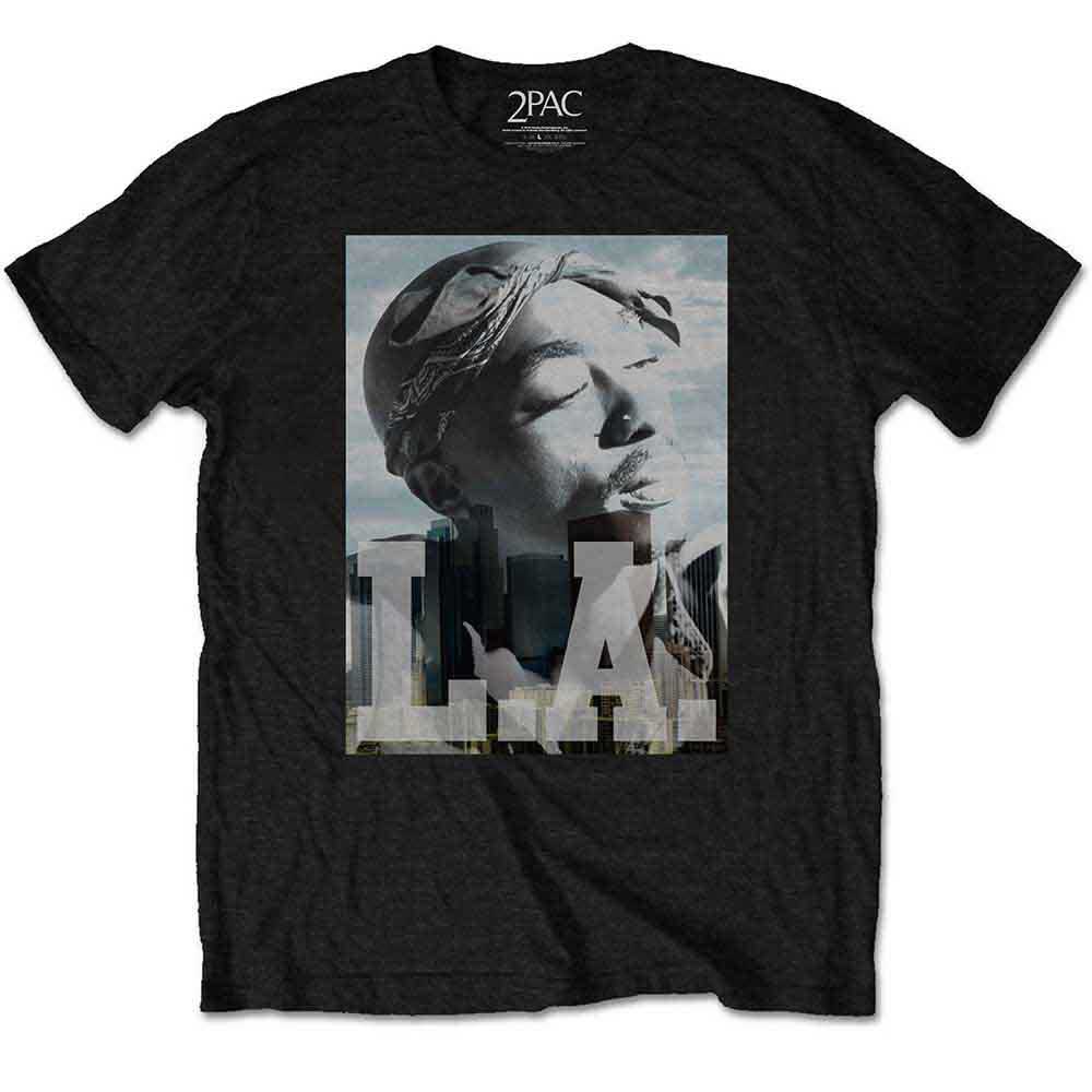 Tupac Kids T-Shirt: LA Skyline (Black)