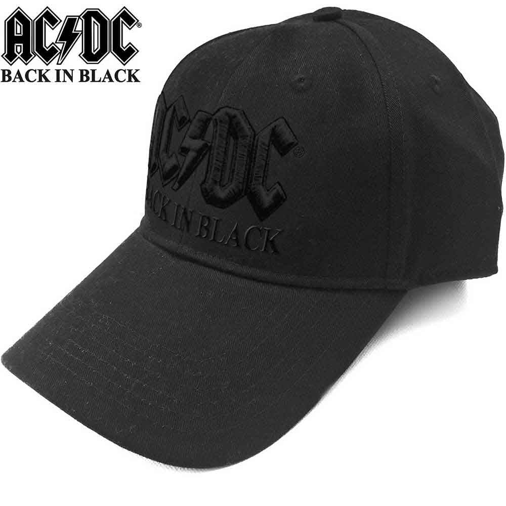 AC/DC Unisex Baseball Cap: Back in Black (Black)