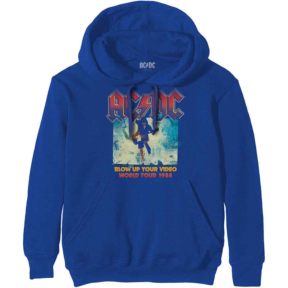 AC/DC Unisex Pullover Hoodie: Blow Up Your Video (Blue)