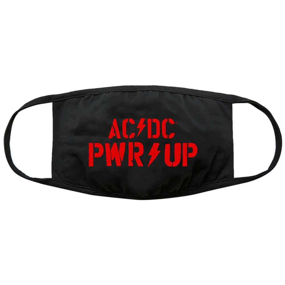 AC/DC Face Mask: PWR-UP Logo (Black)