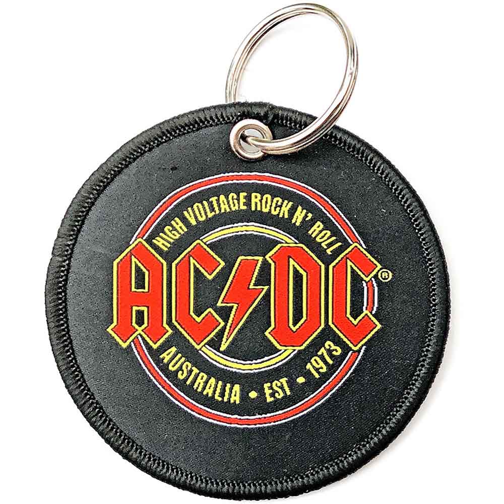 AC/DC Patch Keychain: Est. 1973 (Double Sided)