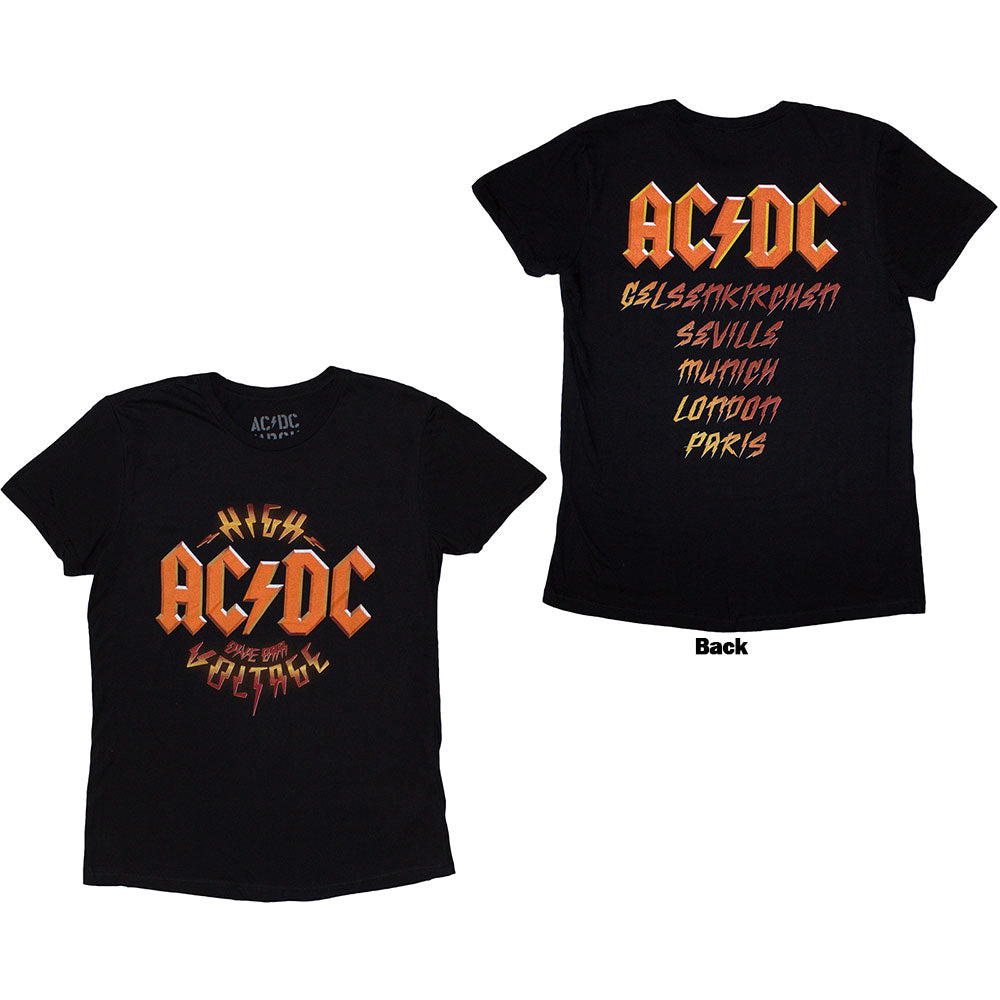 AC/DC Ladies T-Shirt: High Voltage Dive Bar (Black) (Back Print & Ex-Tour)
