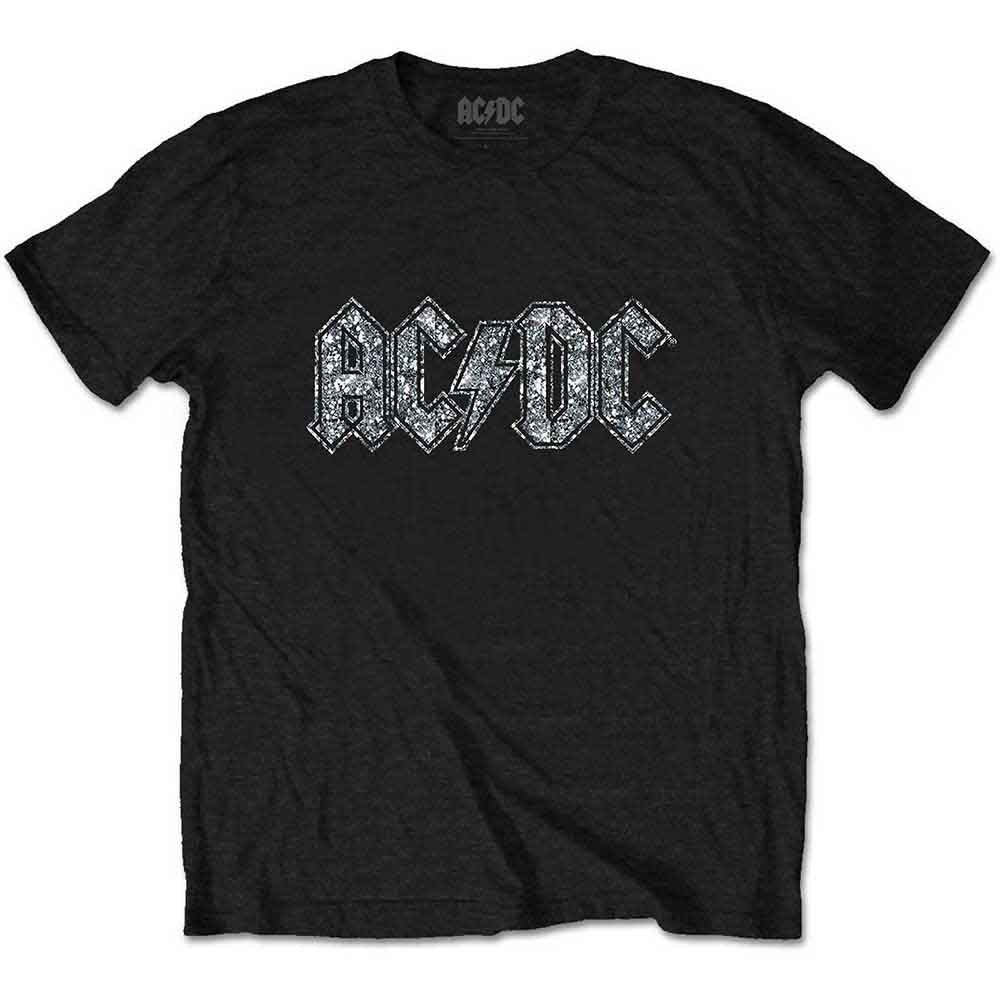 AC/DC Kids T-Shirt: Logo (Black) (Embellished)