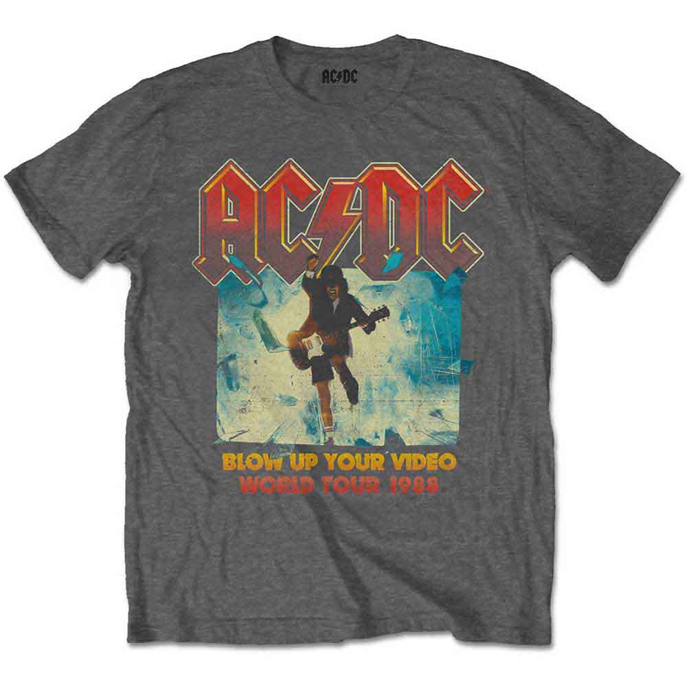 AC/DC Kids T-Shirt: Blow Up Your Video (Charcoal Grey)