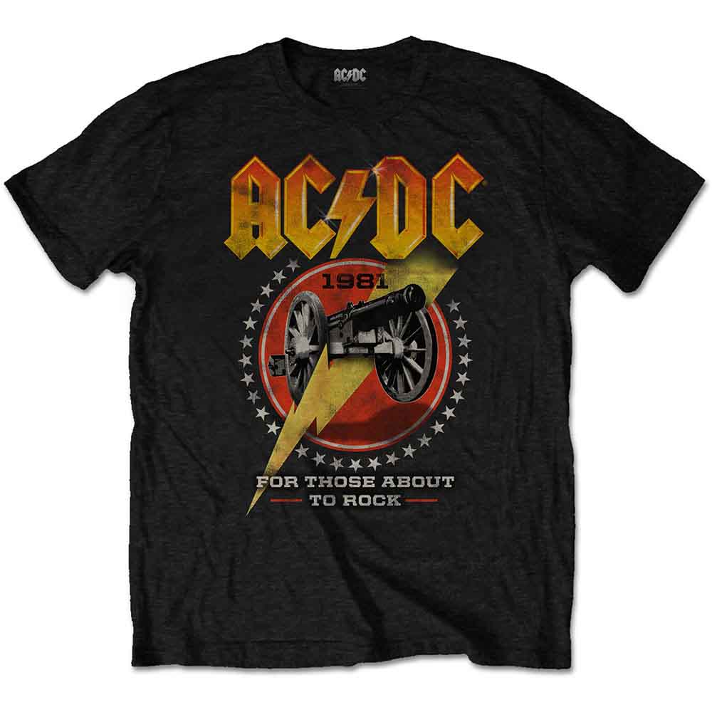 AC/DC Unisex T-Shirt: For Those About To Rock 81 (Black)