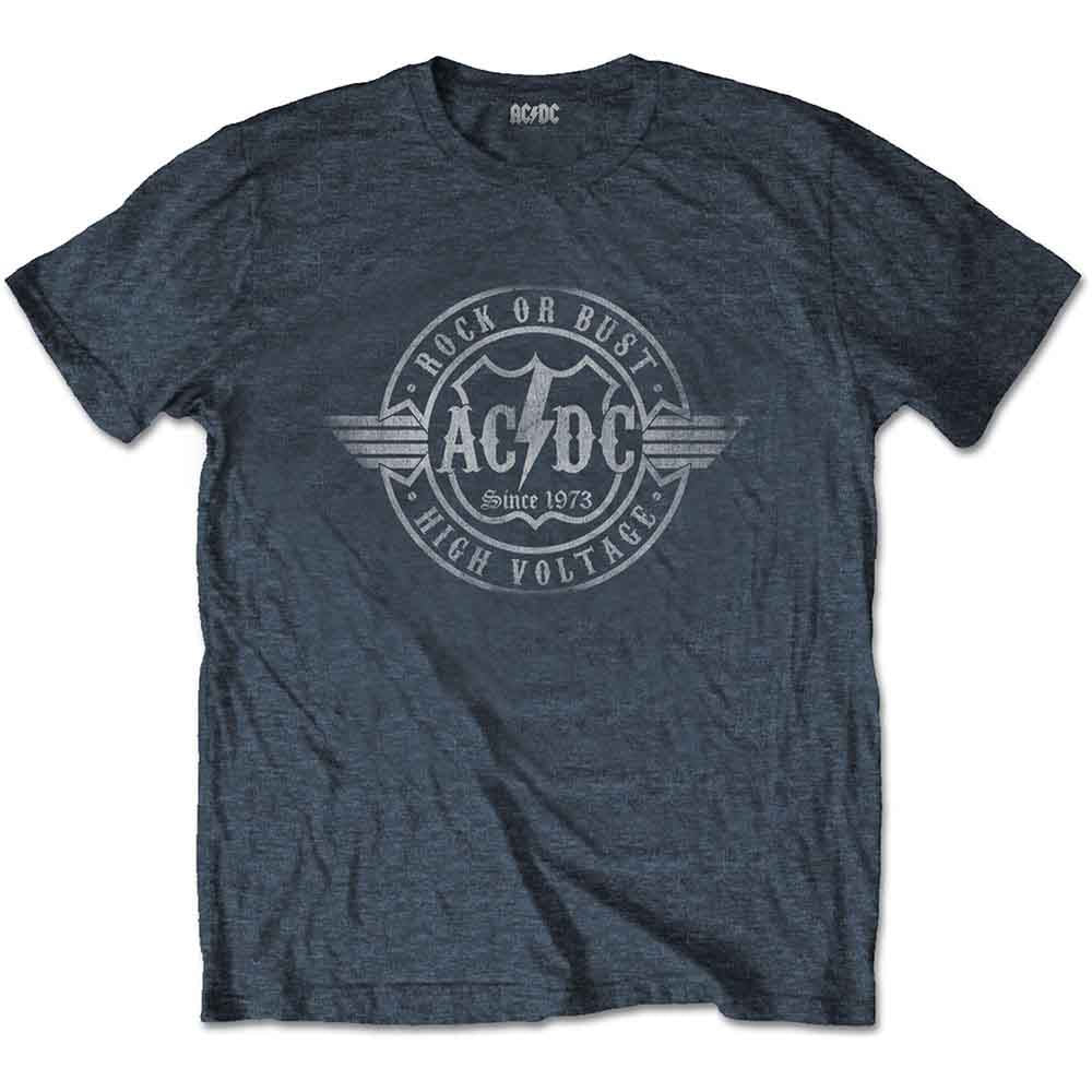 AC/DC Unisex T-Shirt: Rock or Bust (Heather Grey)