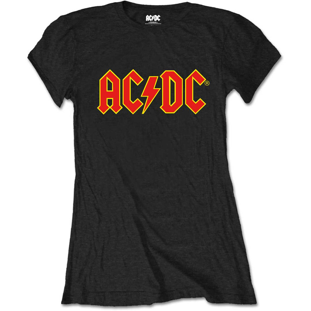 AC/DC Ladies Retail Pack T-Shirt: Logo (Black)