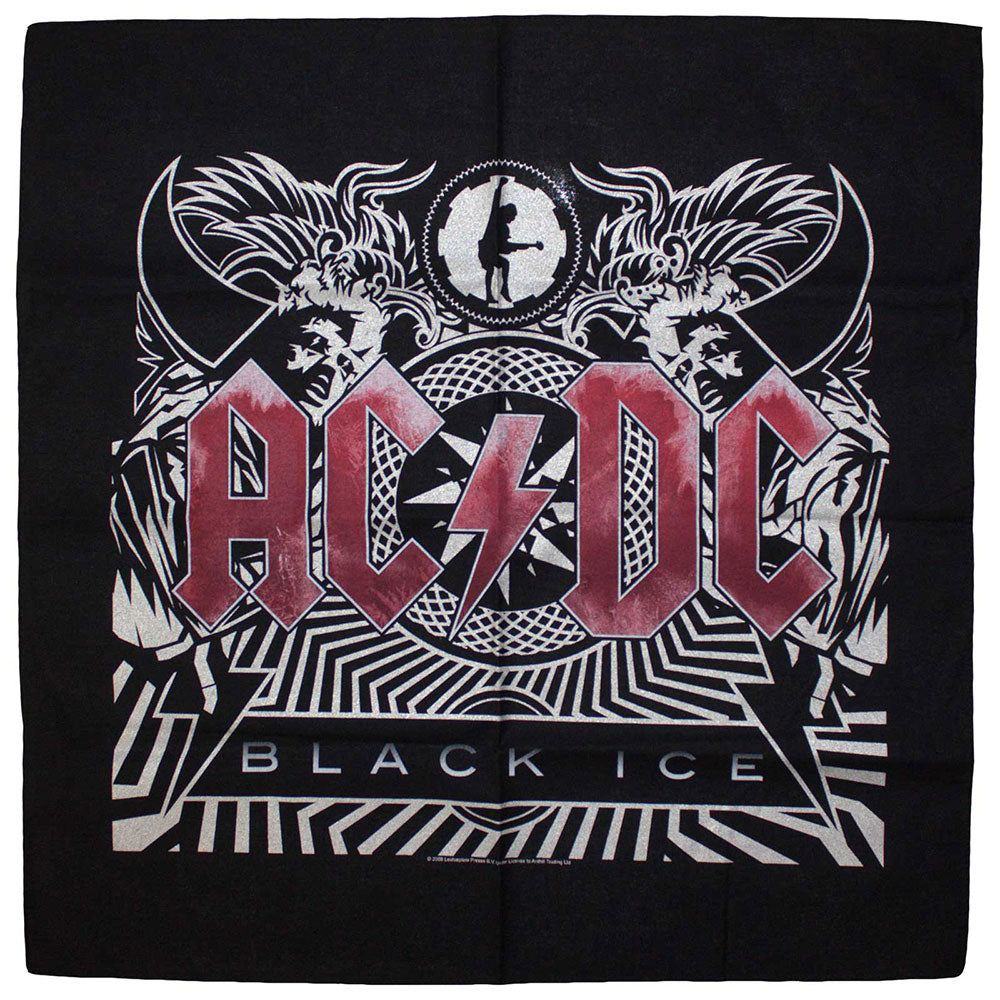 AC/DC Unisex Bandana: Black Ice (Black)