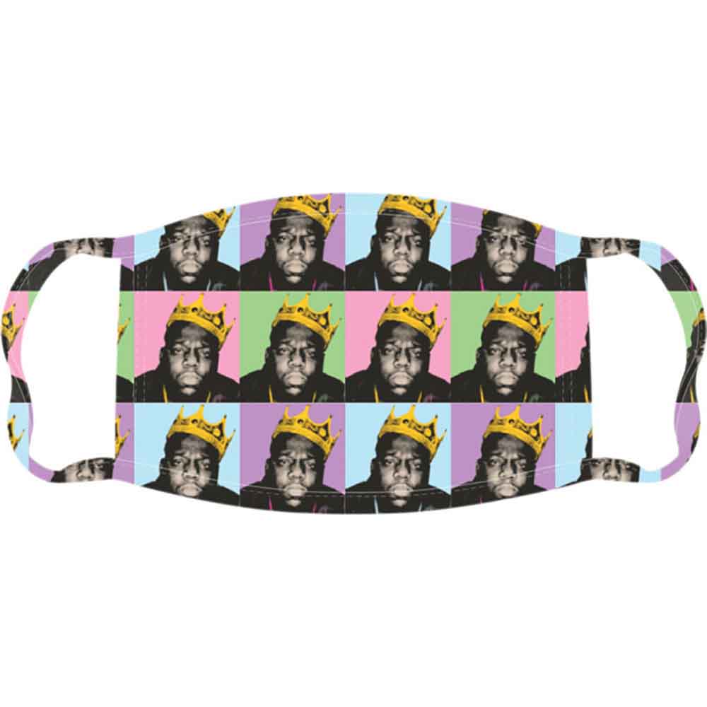 Biggie Smalls Face Mask: Crown Repeat (Multicolour)