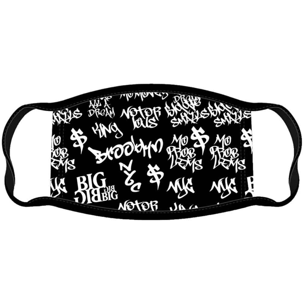 Biggie Smalls Face Mask: Grafitti (Black)