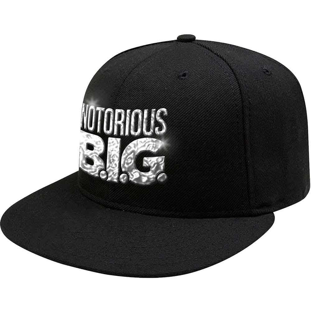 Biggie Smalls Unisex Snapback Cap: Sonic Silver Logo (Black)