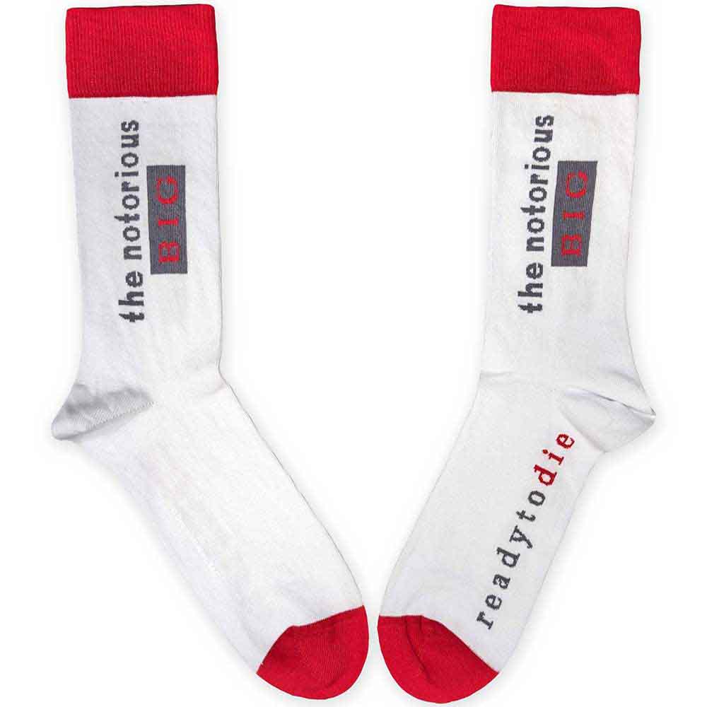 Biggie Smalls Unisex Ankle Socks: Ready To Die (White) (UK Size 7 - 11)