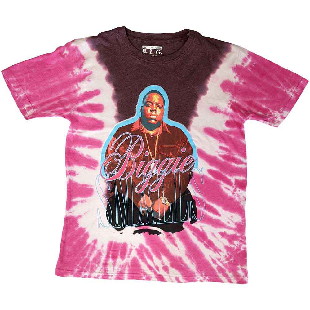 Biggie Smalls Unisex T-Shirt: Neon Glow (Pink) (Wash Collection)