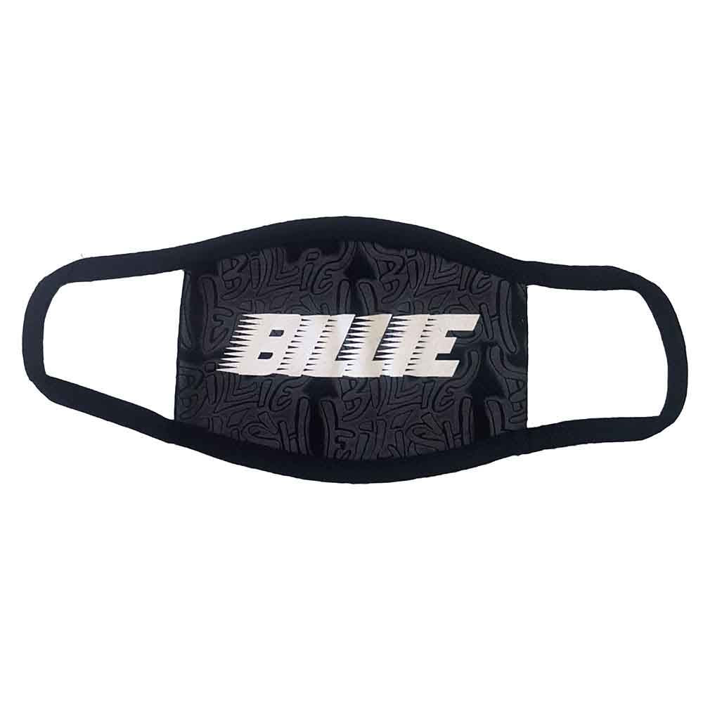 Billie Eilish Face Mask: Racer Logo & Graffiti Black (Black)