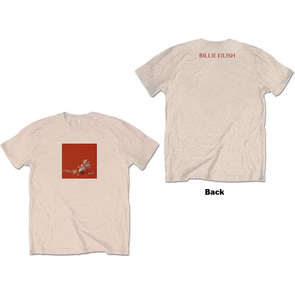 Billie Eilish Unisex T-Shirt: Therefore I Am (Natural) (Back Print)