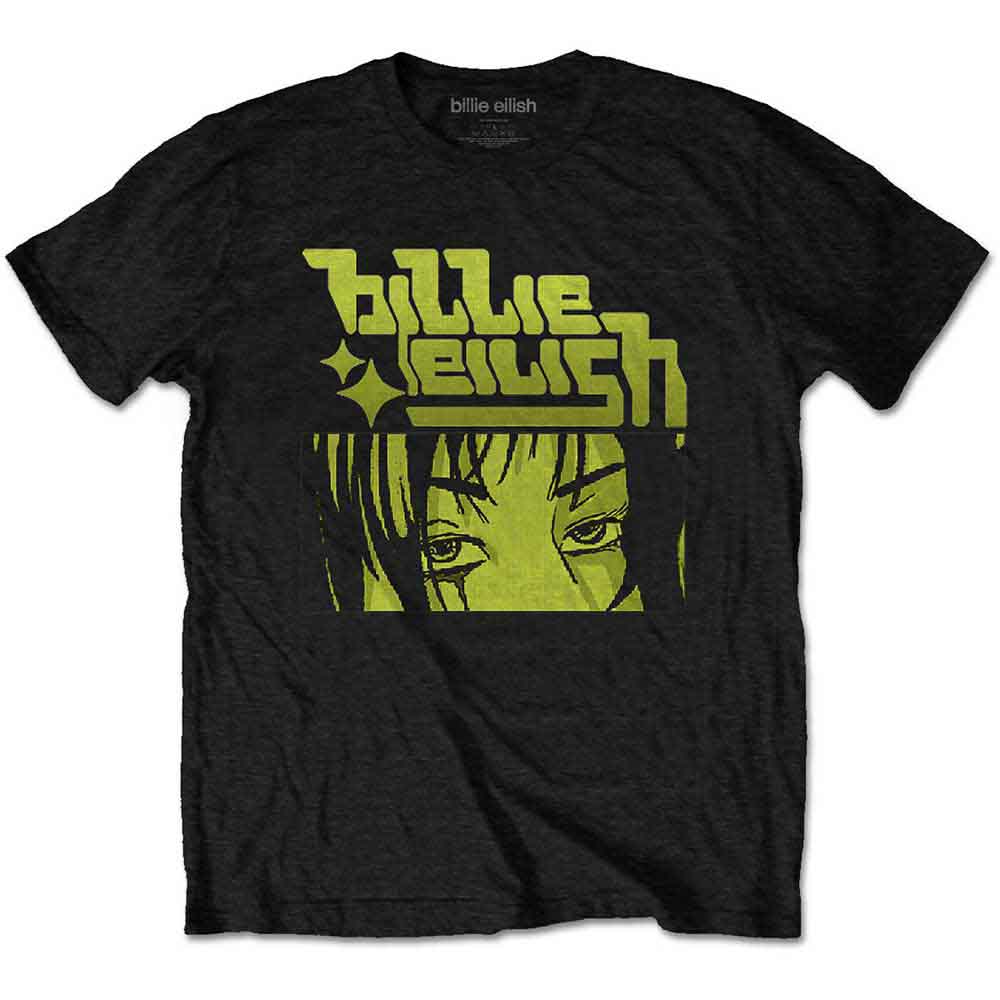 Billie Eilish Unisex T-Shirt: Anime Logo (Black)