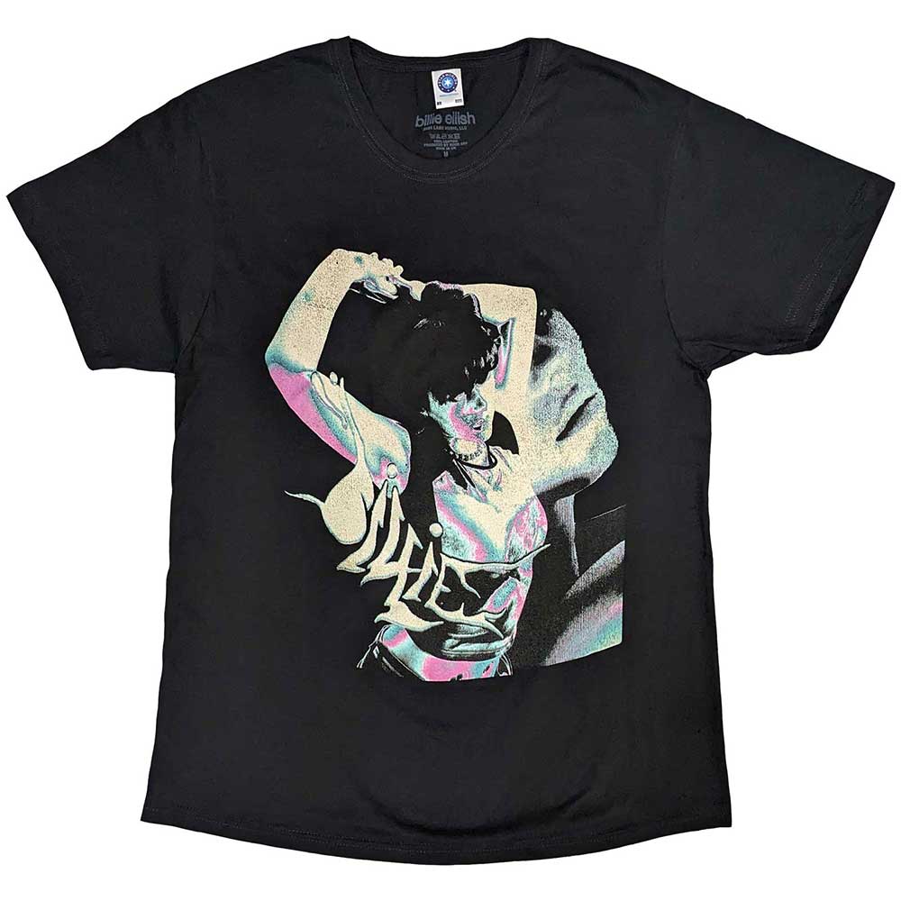 Billie Eilish Unisex T-Shirt: Portrait (Charcoal Grey)