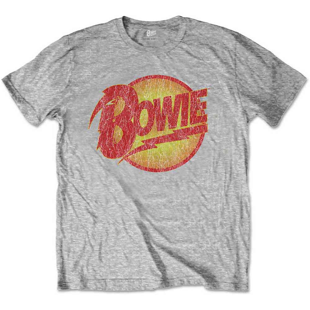 David Bowie Kids T-Shirt: Vintage Diamond Dogs Logo (Heather Grey)