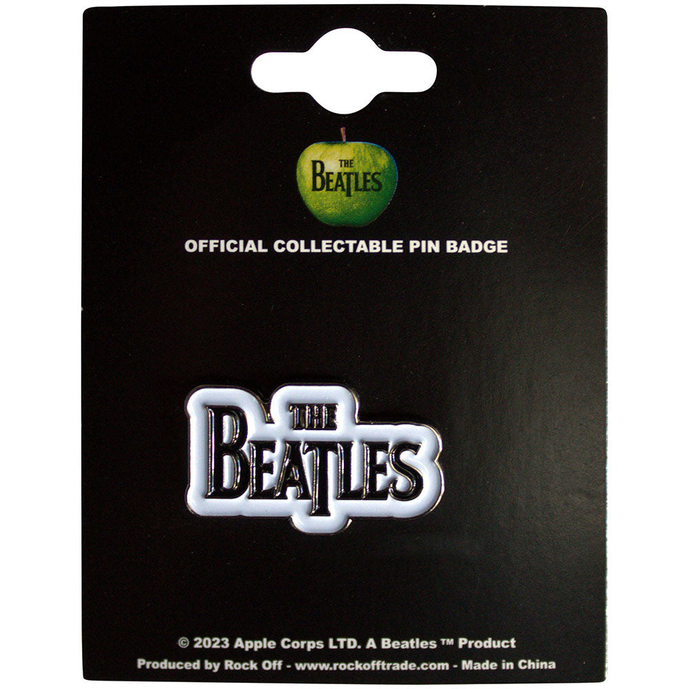 The Beatles Pin Badge: Black Drop T Logo