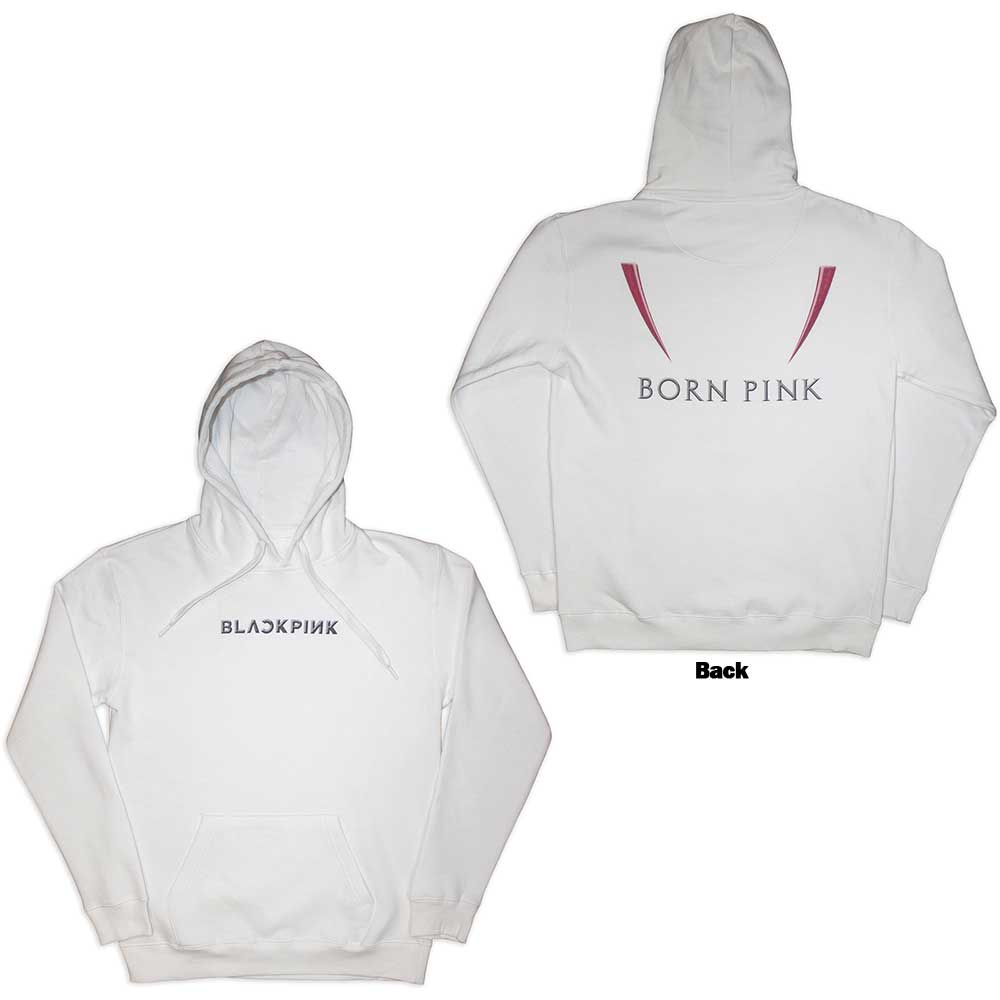 BlackPink Unisex Pullover Hoodie: Born Pink (White) (Back Print)