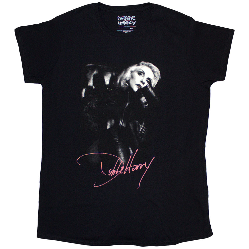 Debbie Harry Ladies T-Shirt: Leather Girl (Black)