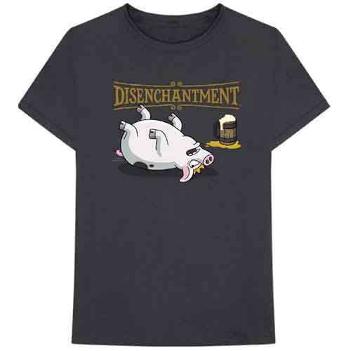 Disenchantment Unisex T-Shirt: Pig (Charcoal Grey)