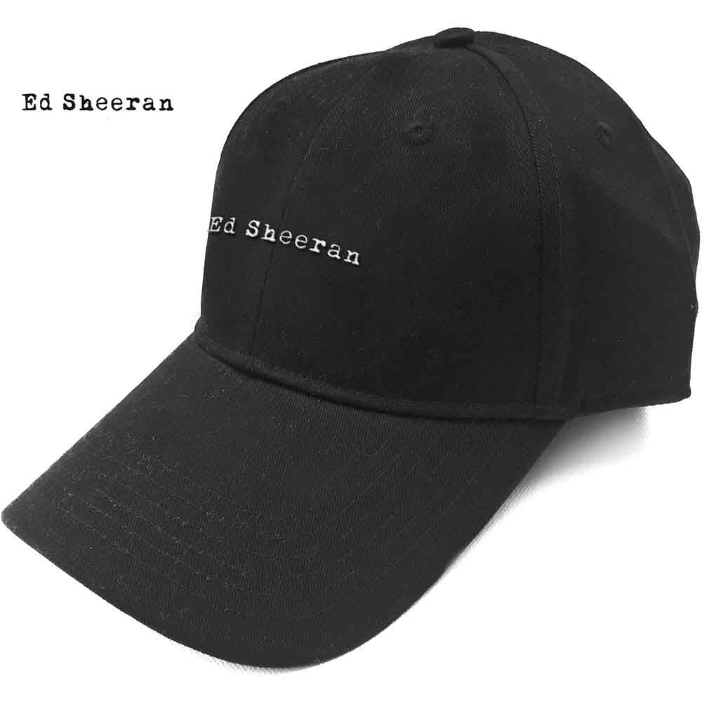 Ed Sheeran Unisex Baseball Cap: Type Logo (Black)