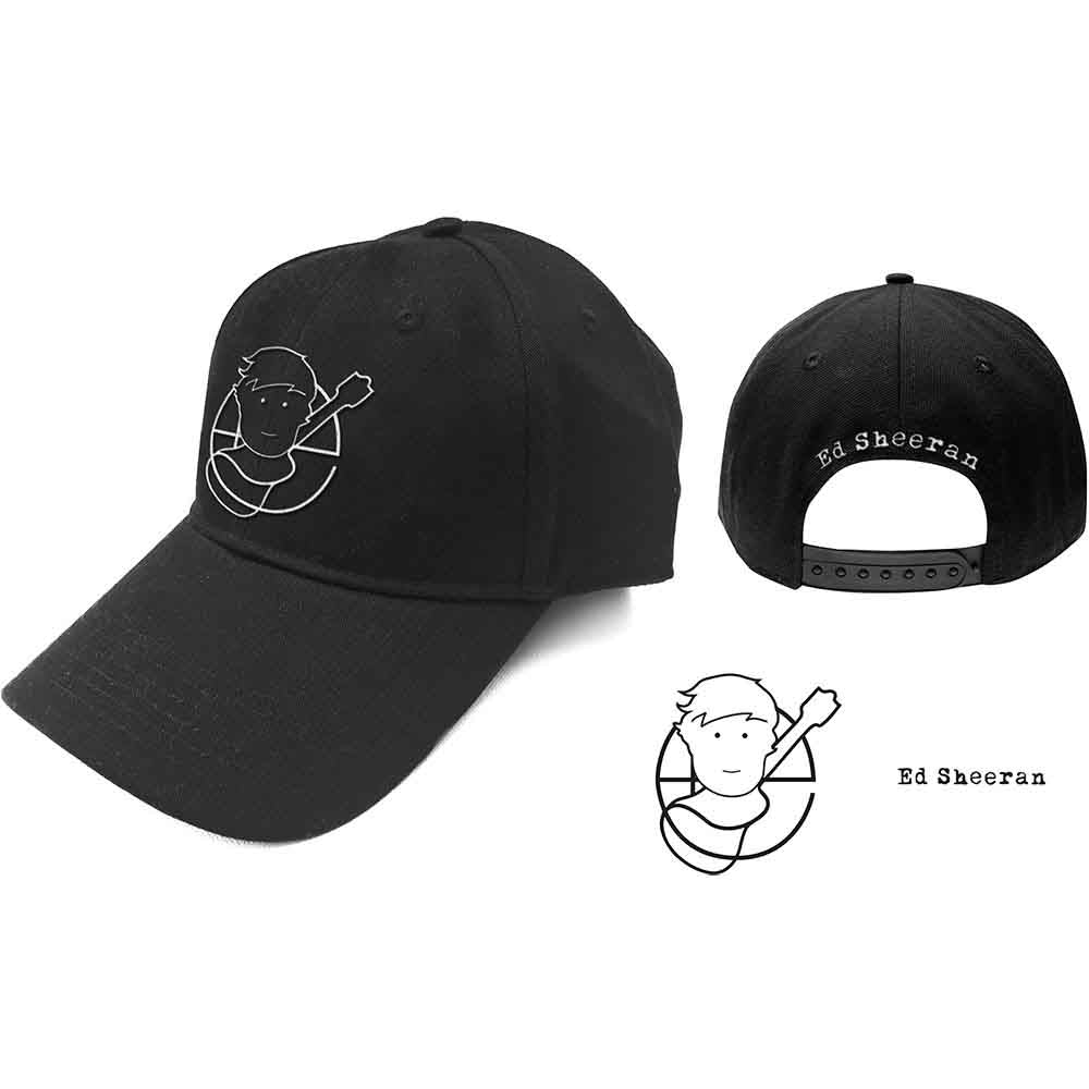 Ed Sheeran Unisex Baseball Cap: Pictogram (Black)
