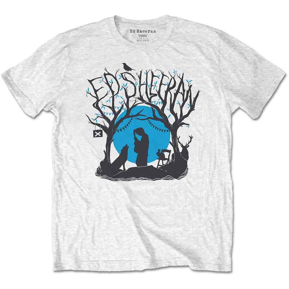Ed Sheeran Unisex T-Shirt: Woodland Gig (White)