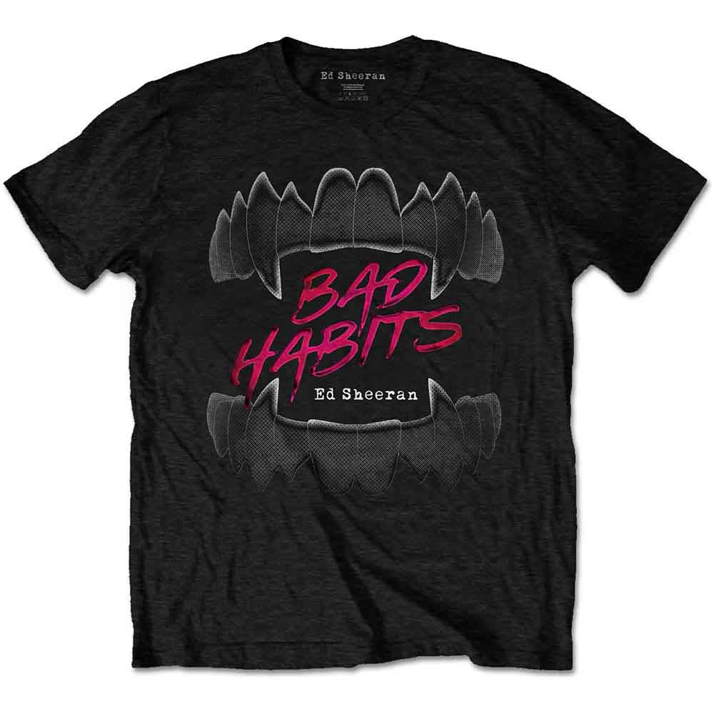 Ed Sheeran Unisex T-Shirt: Bad Habits (Black)