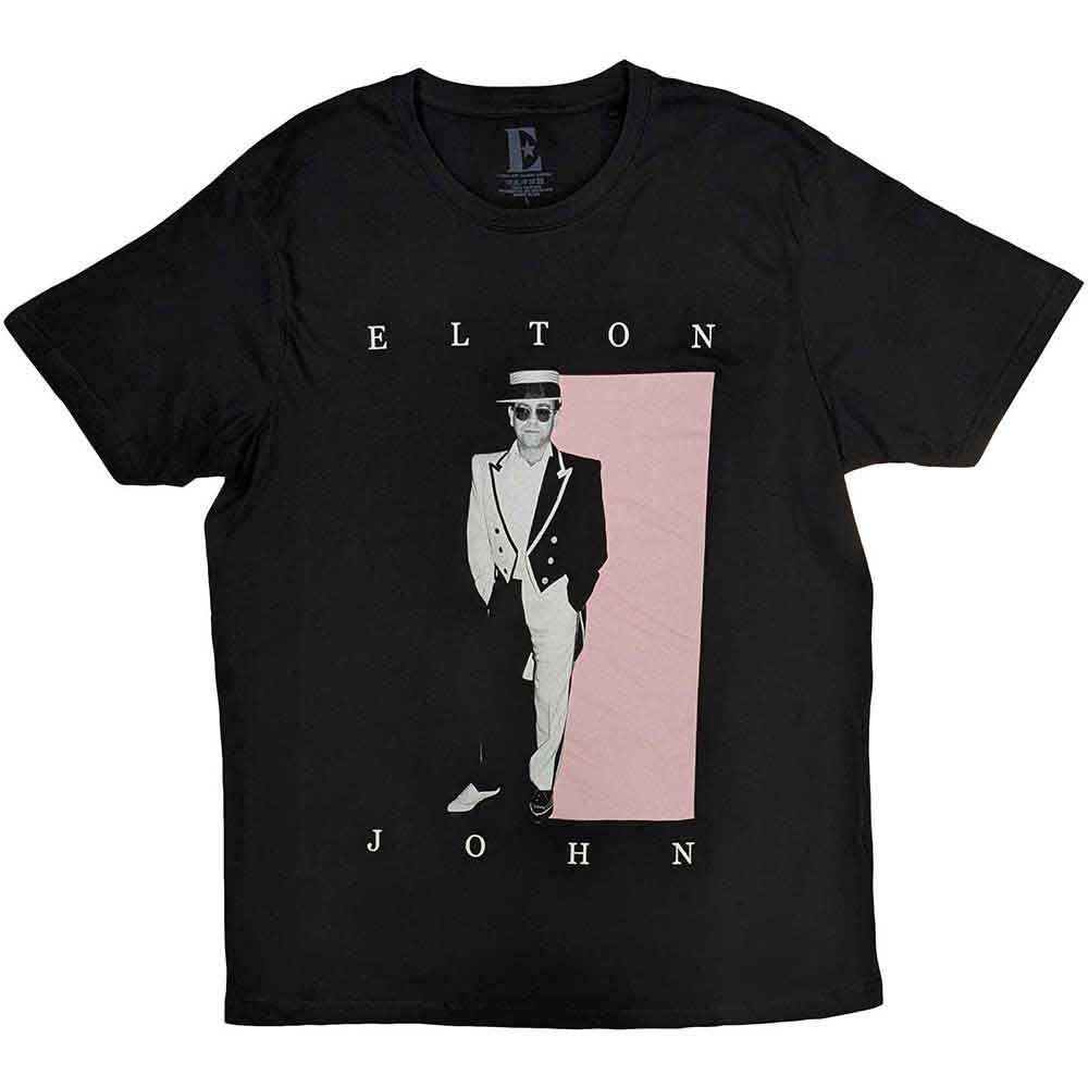 Elton John Unisex T-Shirt: Tux Photo (Black)