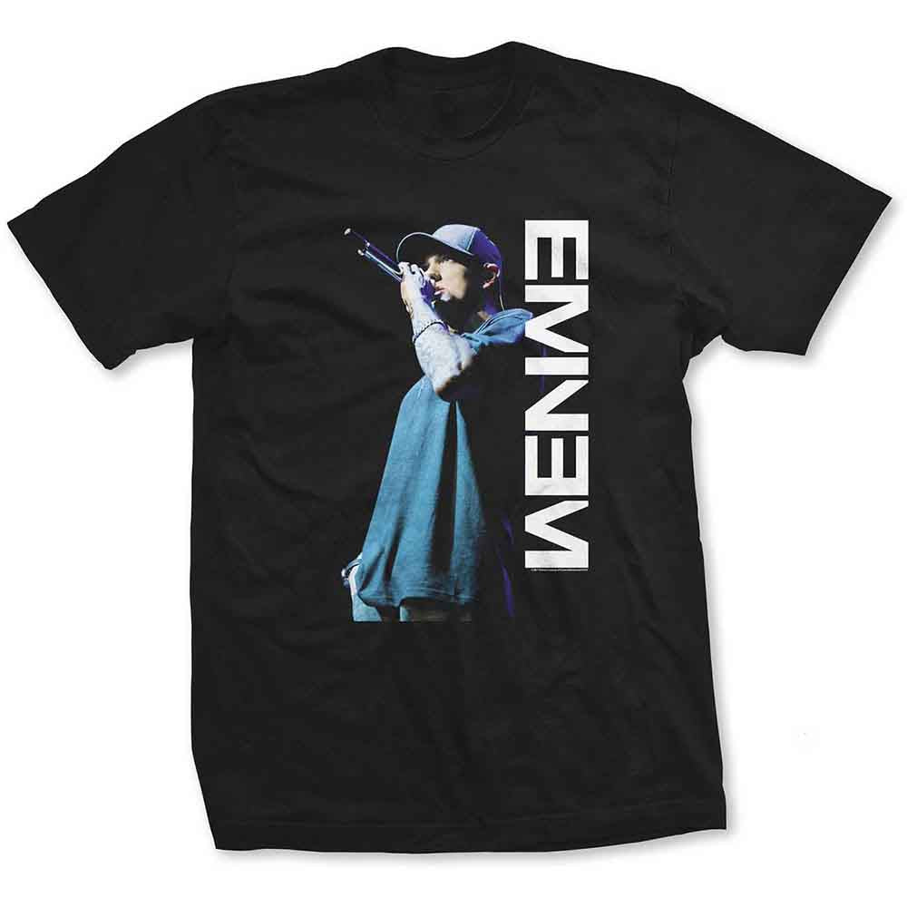 Eminem Ladies T-Shirt: Mic. Pose (Black)