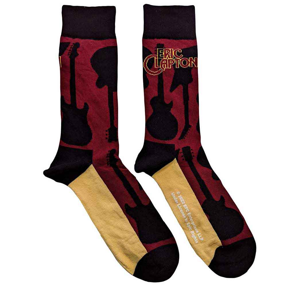 Eric Clapton Unisex Ankle Socks: Guitars (Red) (UK Size 7 - 11)