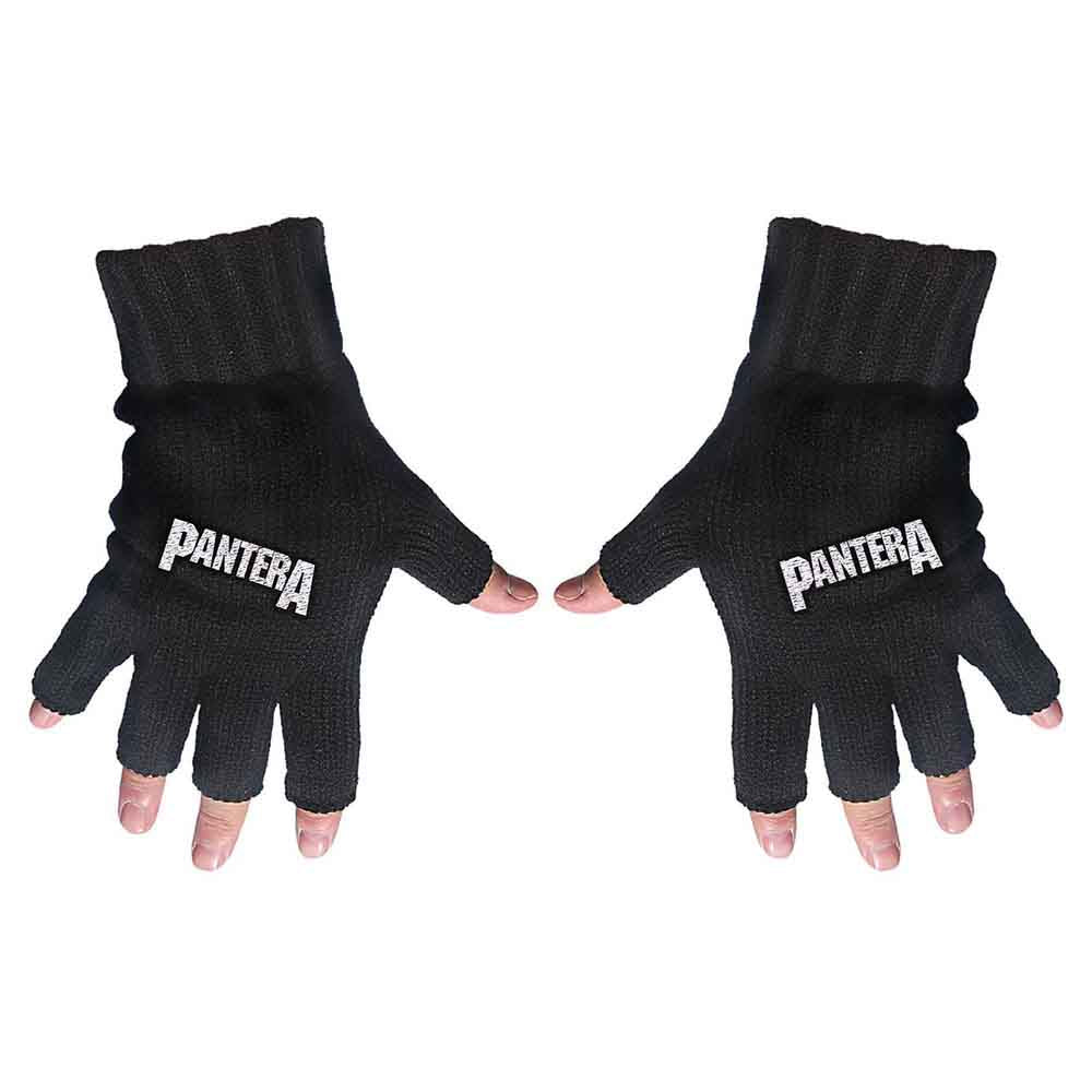 Pantera Unisex Fingerless Gloves: Logo (Black)