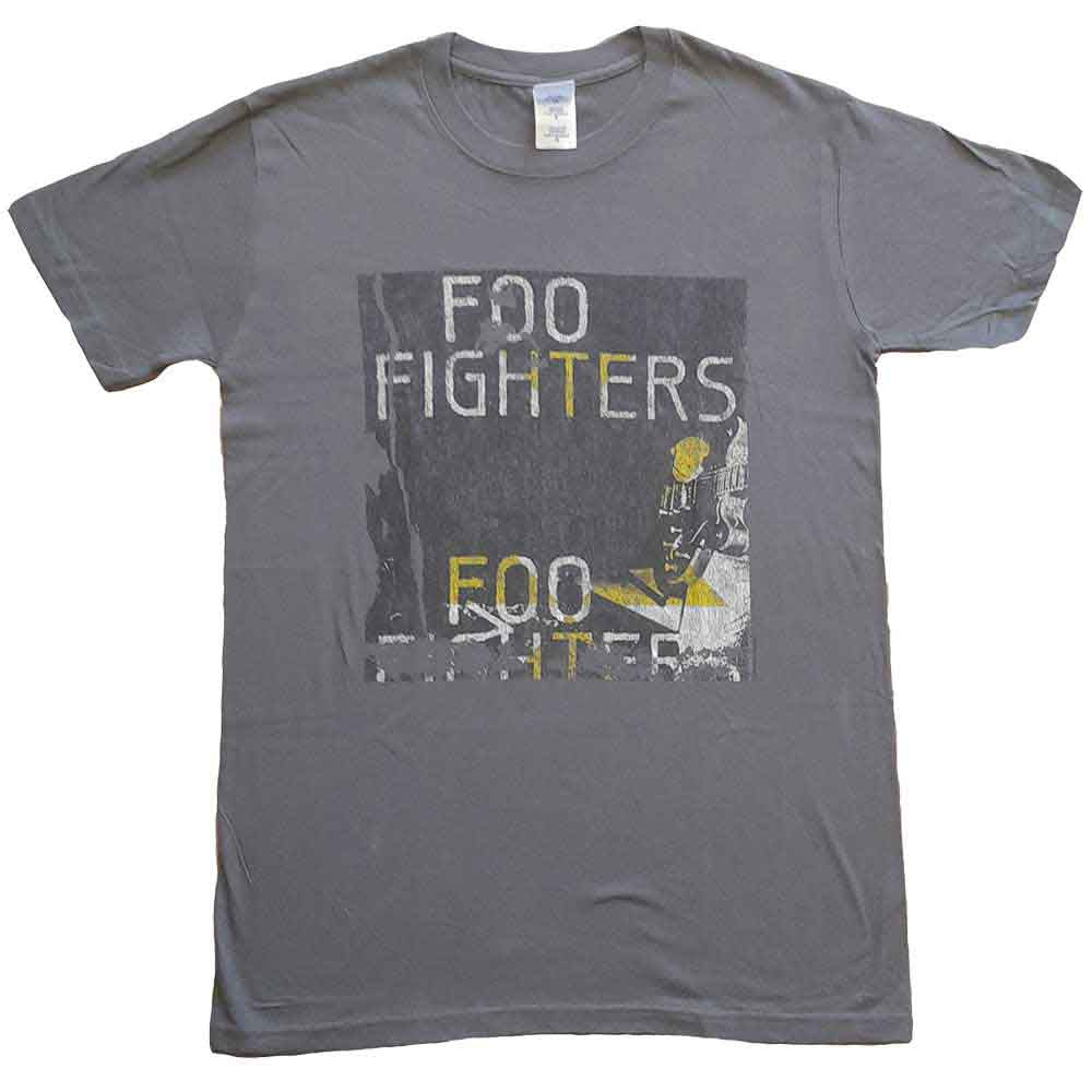 Foo Fighters Unisex T-Shirt: Guitar (Grey) (Ex-Tour) (Small)