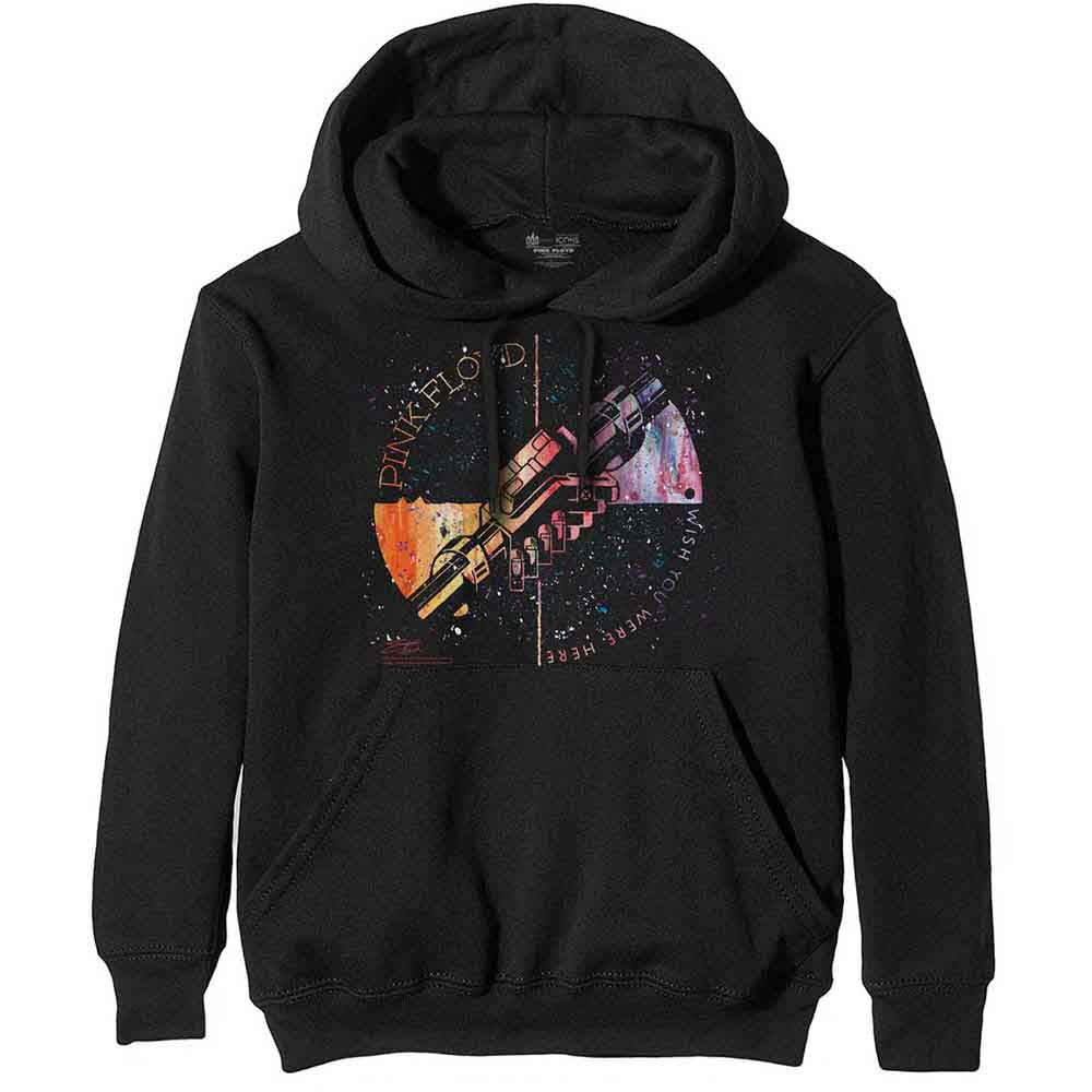 Pink Floyd Unisex Pullover Hoodie: Machine Greeting Orange (Black)