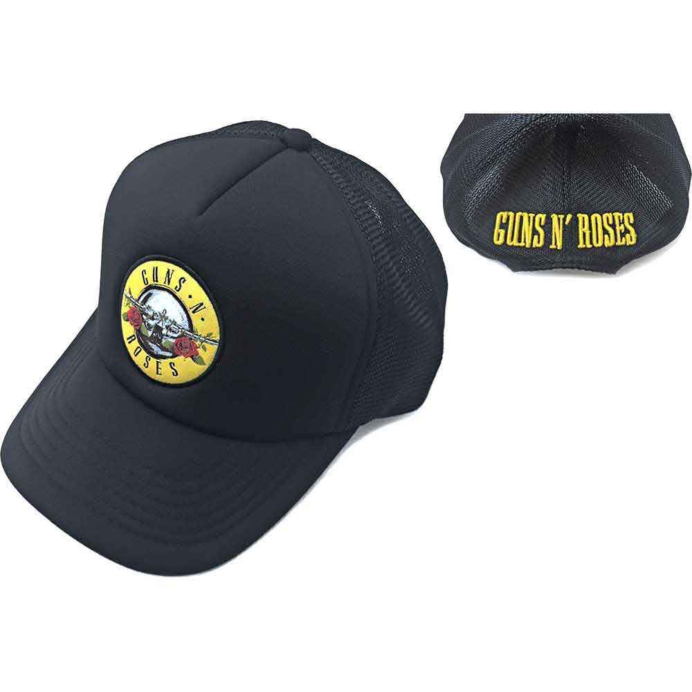 Guns N' Roses Unisex Mesh Back Cap: Circle Logo (Black)