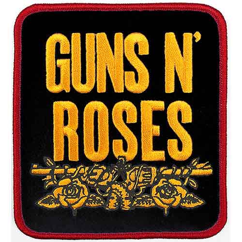 Guns N' Roses Standard Patch: Stacked Black (Black)