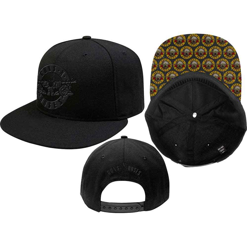 Guns N' Roses Unisex Snapback Cap: Circle Logo (Black)