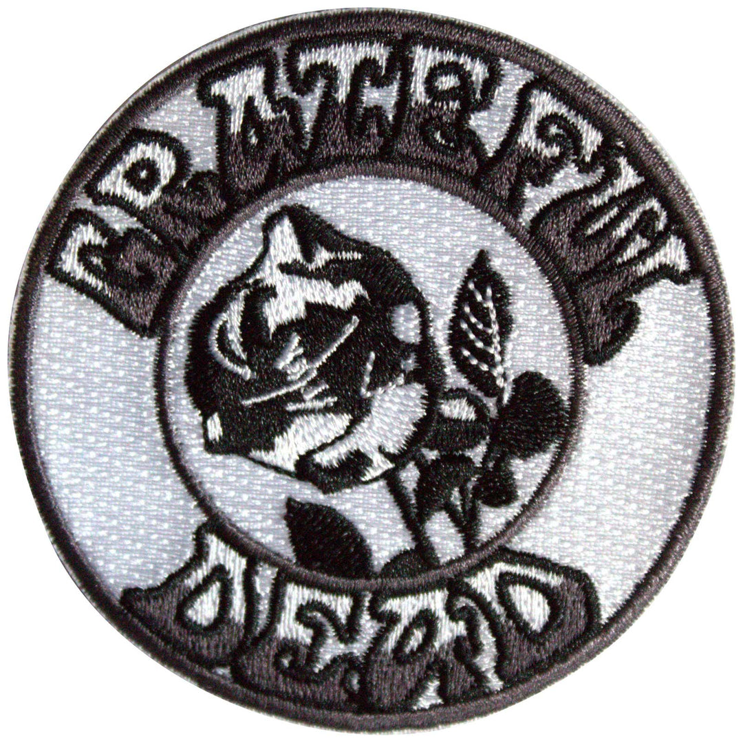 Grateful Dead Standard Patch: Black & White Rose