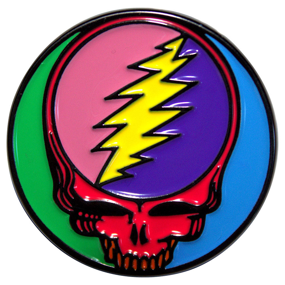 Grateful Dead Pin Badge: Multicoloured Steal Your Face