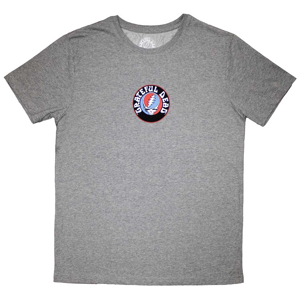Grateful Dead Unisex T-Shirt: Mini Steal Your Face Logo (Grey)