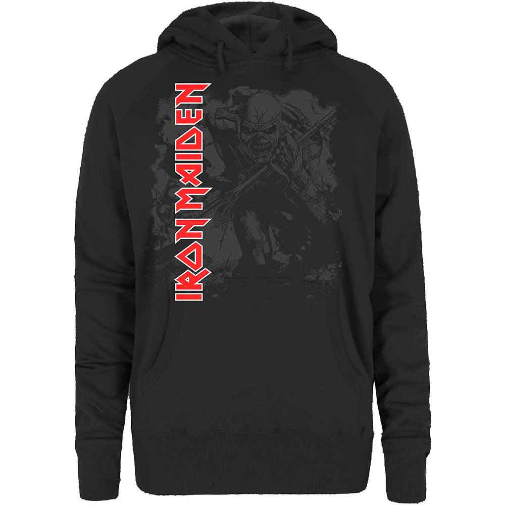 Iron Maiden Ladies Pullover Hoodie: Trooper (Black) (Small)