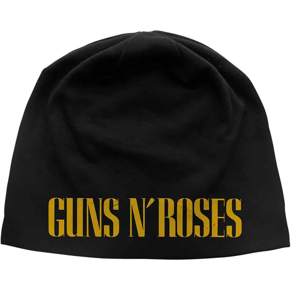 Guns N' Roses Unisex Beanie Hat: Logo JD Print (Black)