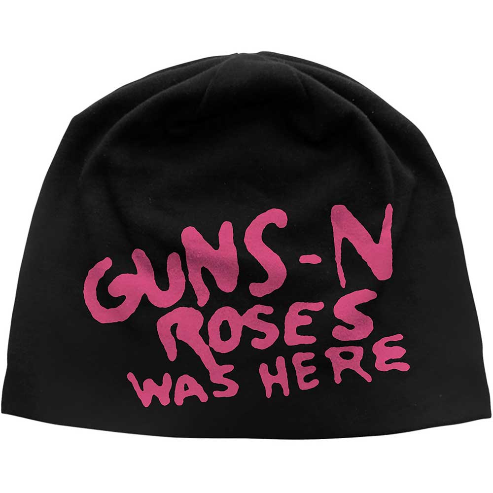 Guns N' Roses Unisex Beanie Hat: Was Here JD Print (Black)