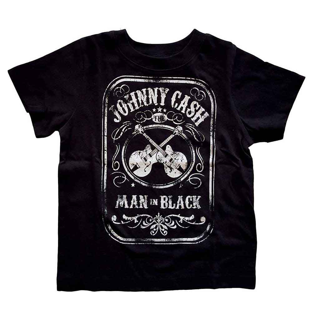 Johnny Cash Kids Toddler T-Shirt: Man In Black (Black)