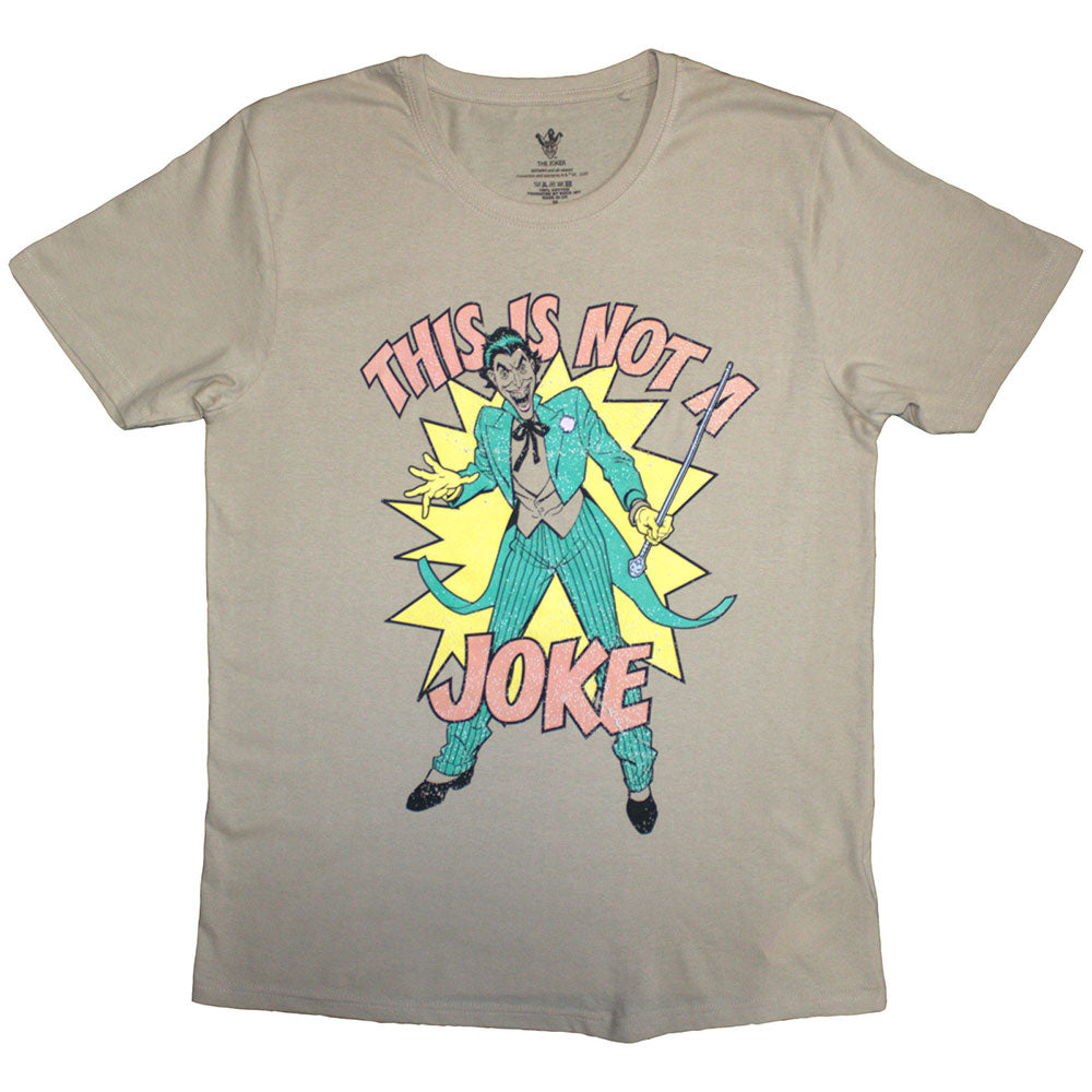 DC Comics Unisex T-Shirt: This Is Not A Joke (Sand)
